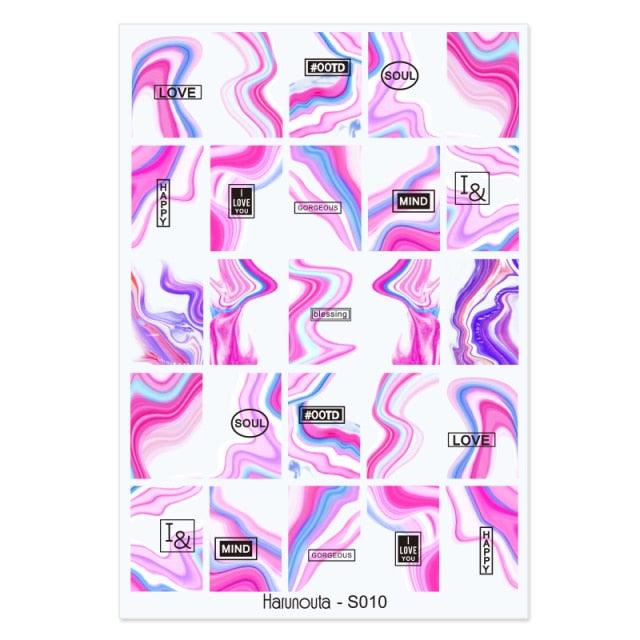 Flowers Leaves Line 3D Nail Stickers Autumn Winter Fall Leaf Design Transfer Sliders Abstract Waves Nail Art Decals Manicures  Decal Self-Adhesive 3D Wave Design Decoration for Women Girls Tape Nail Art Stickers Decal Decoration Stevvex