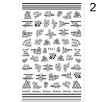 Flowers Leaves Line 3D Nail Stickers Autumn Winter Fall Leaf Design Transfer Sliders Abstract Waves Nail Art Decals Manicures  Decal Self-Adhesive 3D Wave Design Decoration for Women Girls Tape Nail Art Stickers Decal Decoration Stevvex