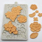 Flowers Shape Silicone Mold Fondant Cake Decorating Tools Chocolate Cupcake Baking Cookies Mold Roses Collection Fondant Mold-Rose Flower And Leaves Shapes Silicone Mold