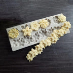 Flowers Silicone Mold Cake Circumference Flower Bunch Mold Soft Candy Mould Rose Beautiful Daisy Rose Leaf And Mini Flowers Candy Silicone Eco Friendly Mold Stevvex
