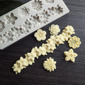 Flowers Silicone Mold Cake Circumference Flower Bunch Mold Soft Candy Mould Rose Beautiful Daisy Rose Leaf And Mini Flowers Candy Silicone Eco Friendly Mold Stevvex