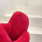 Fluffy Slippers Women Cozy Faux Fur Cross Indoor Floor Slides Flat Soft Furry Shoes Fluffy Furry Fur Slippers Flip Flop Open Toe Cozy House Memory Foam Sandals Slides Soft Flat Comfy Slippers Stevvex