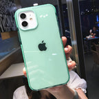 Fluorescent Color Shockproof Phone Case For iPhone 13 Pro Max 12 Mini 11 Transparent Soft Silicone Cover Transparent Case Glow In Dark Phone Case Luxury Square Case Cover For iPhone Stevvex