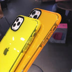Fluorescent Color Shockproof Phone Case For iPhone 13 Pro Max 12 Mini 11 Transparent Soft Silicone Cover Transparent Case Glow In Dark Phone Case Luxury Square Case Cover For iPhone Stevvex