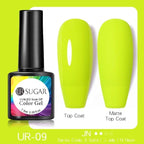 Fluorescent Gel Nail Polish Yellow Green High Quality Colors UV Strong Matte Effect Luxury Design For Girls and Women Stevvex