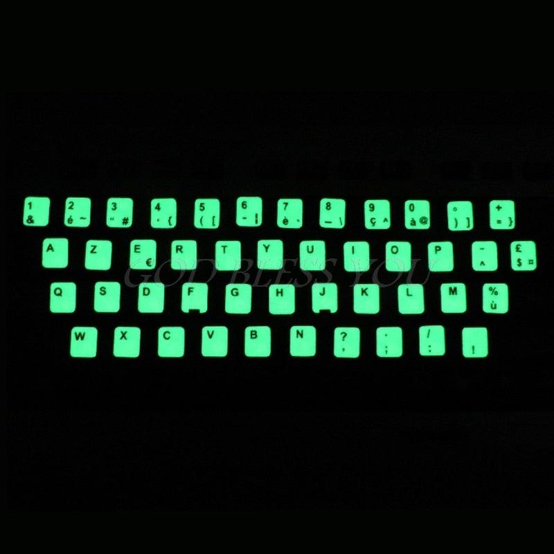 Fluorescent Keyboard Stickers Different Optional Language Luminous Waterproof Keyboard Protective Film Gaming Laptop Keyboard Skin Protector For Gaming Lovers Stevvex