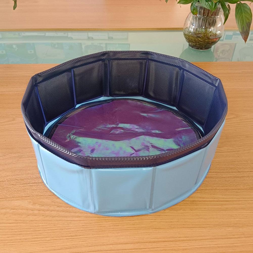 Foldable Dog Swimming Pool Pet Bath Swimming Tub Bathtub Outdoor  Pet Swimming Pool Collapsible Bathing Pool for Dogs Cats Kids PVC Collapsible Pool for Small Dogs Cats Stevvex