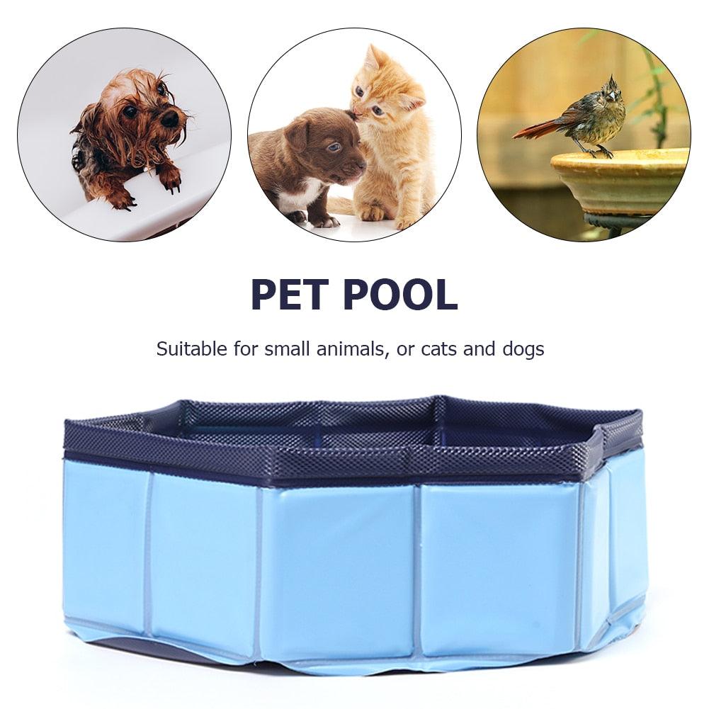 Foldable Dog Swimming Pool Pet Bath Swimming Tub Bathtub Outdoor  Pet Swimming Pool Collapsible Bathing Pool for Dogs Cats Kids PVC Collapsible Pool for Small Dogs Cats Stevvex
