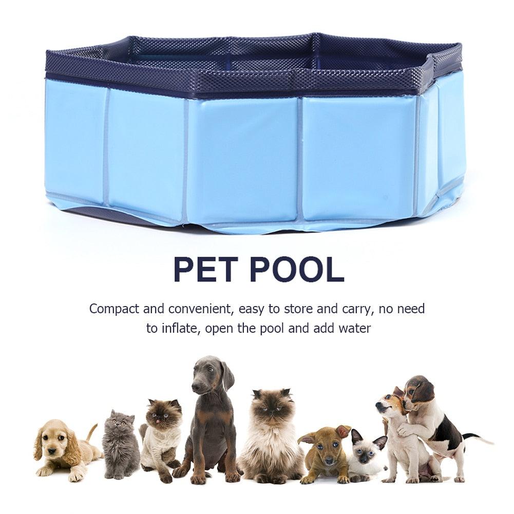 Foldable Dog Swimming Pool Pet Bath Swimming Tub Bathtub Outdoor  Pet Swimming Pool Collapsible Bathing Pool for Dogs Cats Kids PVC Collapsible Pool for Small Dogs Cats Stevvex