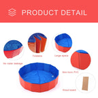 Foldable Pet Dog Cat Swimming Pool PVC Bathing Washing Dog Tub Bed Large Small Dog Swimming House Bed Summer Pool Portable Bathtubs PVC Non-Slip Foldable For small and Medium Dog Stevvex