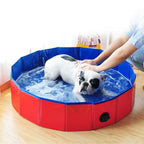 Foldable Pet Dog Cat Swimming Pool PVC Bathing Washing Dog Tub Bed Large Small Dog Swimming House Bed Summer Pool Portable Bathtubs PVC Non-Slip Foldable For small and Medium Dog Stevvex
