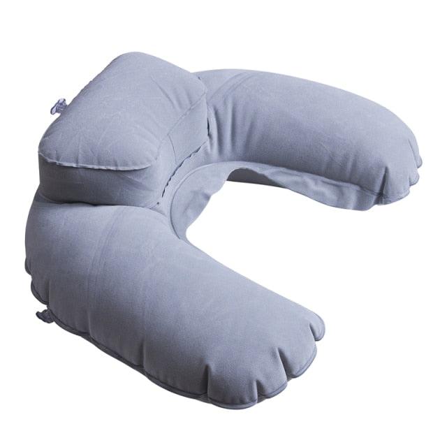 Foldable U-shaped Neck Support Pillow Inflatable Cushion Memory Foam Travel Pillow Neck Super Soft Pillows Air Plane Inflatable Neck Pillow Travel Pillow Ultralight Air Pillow with Comfortable Headrest Neck Support for Car Stevvex