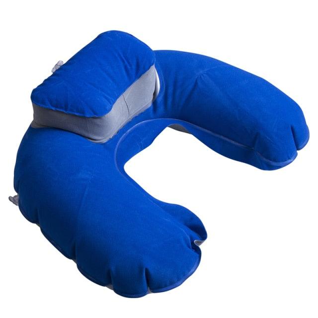 Foldable U-shaped Neck Support Pillow Inflatable Cushion Memory Foam Travel Pillow Neck Super Soft Pillows Air Plane Inflatable Neck Pillow Travel Pillow Ultralight Air Pillow with Comfortable Headrest Neck Support for Car Stevvex