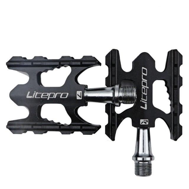 Folding Bike Pedal Sealed Bearing Aluminum Alloy Non-slip Road Bike Universal Bicycle Pedal For Universal Bikes Mountain Bike Pedals Pedals Ultra Light Aluminum Alloy Platform Pedals Sealed Bearing Non-Slip Bicycle Pedal For Road Bike Stevvex