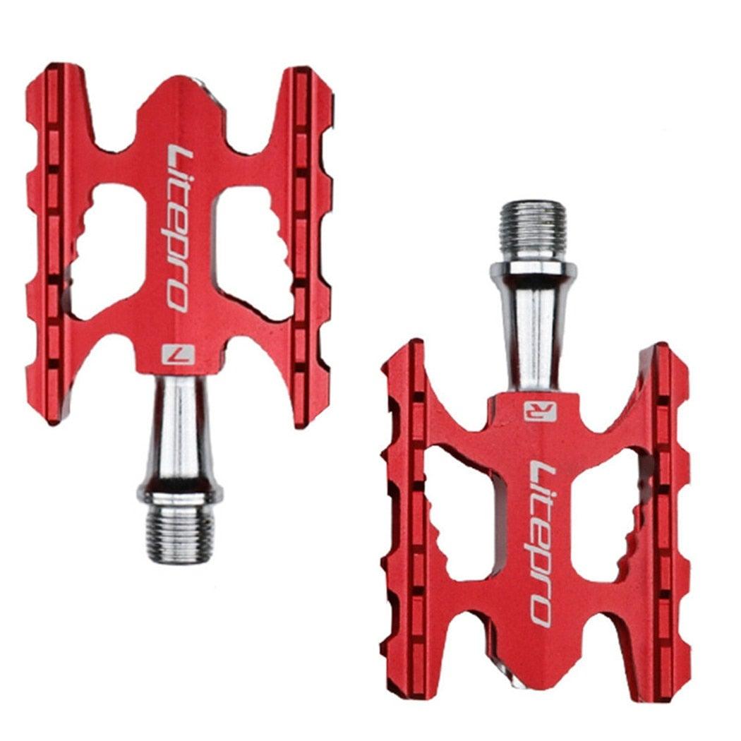 Folding Bike Pedal Sealed Bearing Aluminum Alloy Non-slip Road Bike Universal Bicycle Pedal For Universal Bikes Mountain Bike Pedals Pedals Ultra Light Aluminum Alloy Platform Pedals Sealed Bearing Non-Slip Bicycle Pedal For Road Bike Stevvex