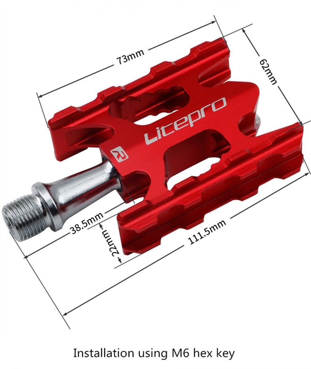 Folding Bike Pedal Sealed Bearing Aluminum Alloy Non-slip Road Bike Universal Bicycle Pedal For Universal Bikes Mountain Bike Pedals Pedals Ultra Light Aluminum Alloy Platform Pedals Sealed Bearing Non-Slip Bicycle Pedal For Road Bike Stevvex