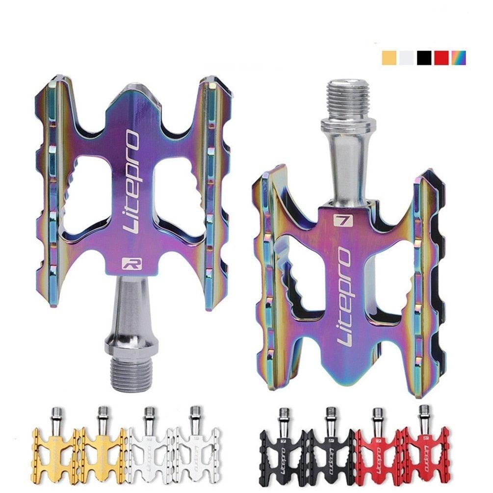 Folding Bike Pedal Sealed Bearing Aluminum Alloy Non-slip Road Bike Universal Bicycle Pedal For Universal Bikes Mountain Bike Pedals Pedals Ultra Light Aluminum Alloy Platform Pedals Sealed Bearing Non-Slip Bicycle Pedal For Road Bike Stevvex
