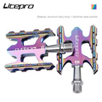 Folding Bike Pedal Sealed Bearing Aluminum Alloy Non-slip Road Bike Universal Bicycle Pedal For Universal Bikes Mountain Bike Pedals Pedals Ultra Light Aluminum Alloy Platform Pedals Sealed Bearing Non-Slip Bicycle Pedal For Road Bike Stevvex
