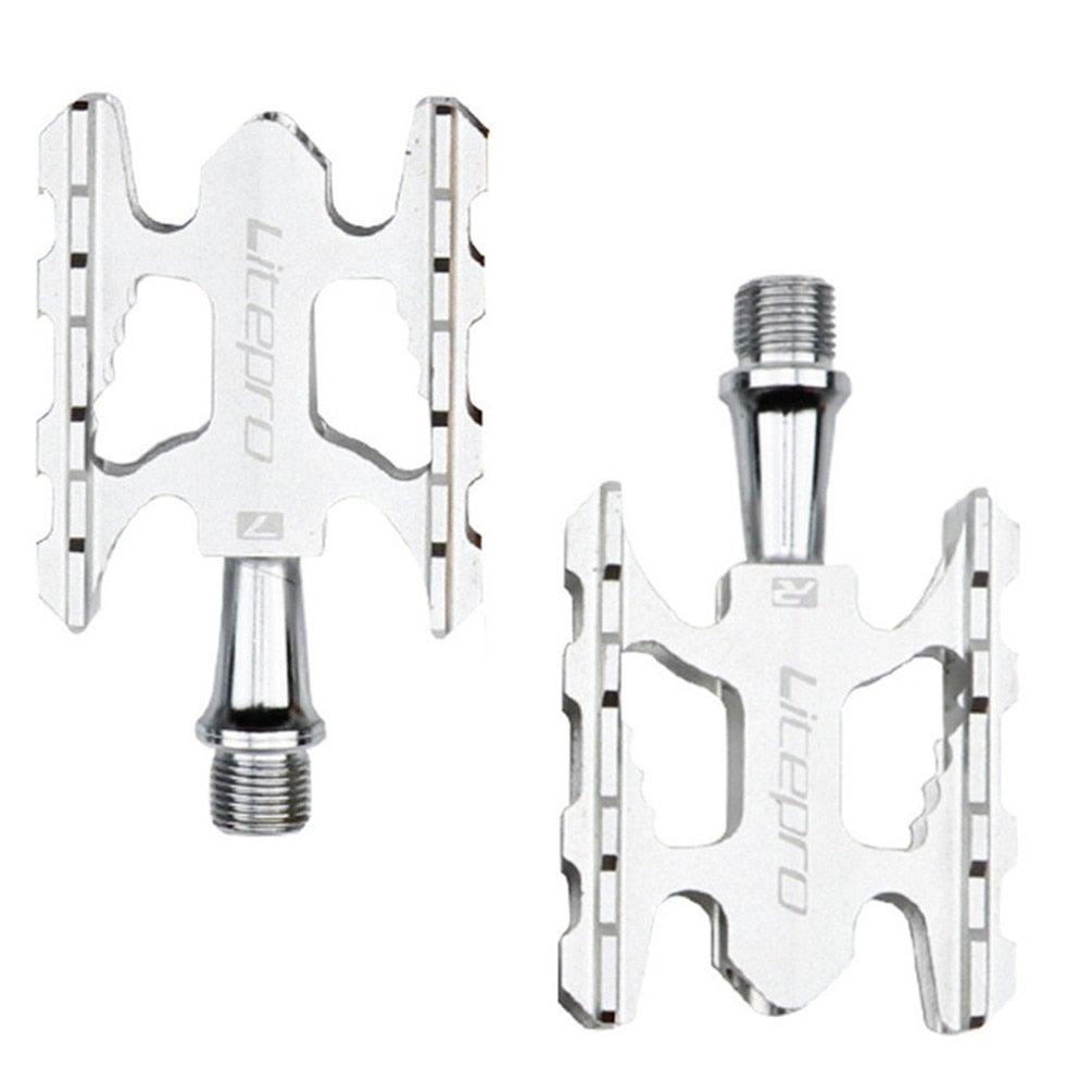 Folding Bike Pedal Sealed Bearing Aluminum Alloy Non-slip Road Bike Universal Bicycle Pedal For Universal Bikes Mountain Bike Pedals Pedals Ultra Light Aluminum Alloy Platform Pedals Sealed Bearing Non-Slip Bicycle Pedal For Road Bike Stevvex