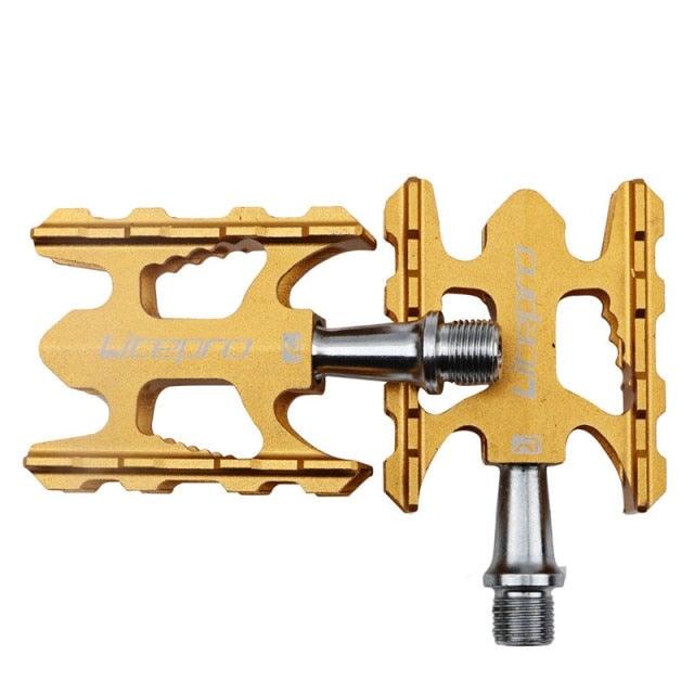 Folding Bike Pedal Sealed Bearing Aluminum Alloy Non-slip Road Bike Universal Bicycle Pedal For Universal Bikes Mountain Bike Pedals Pedals Ultra Light Aluminum Alloy Platform Pedals Sealed Bearing Non-Slip Bicycle Pedal For Road Bike Stevvex