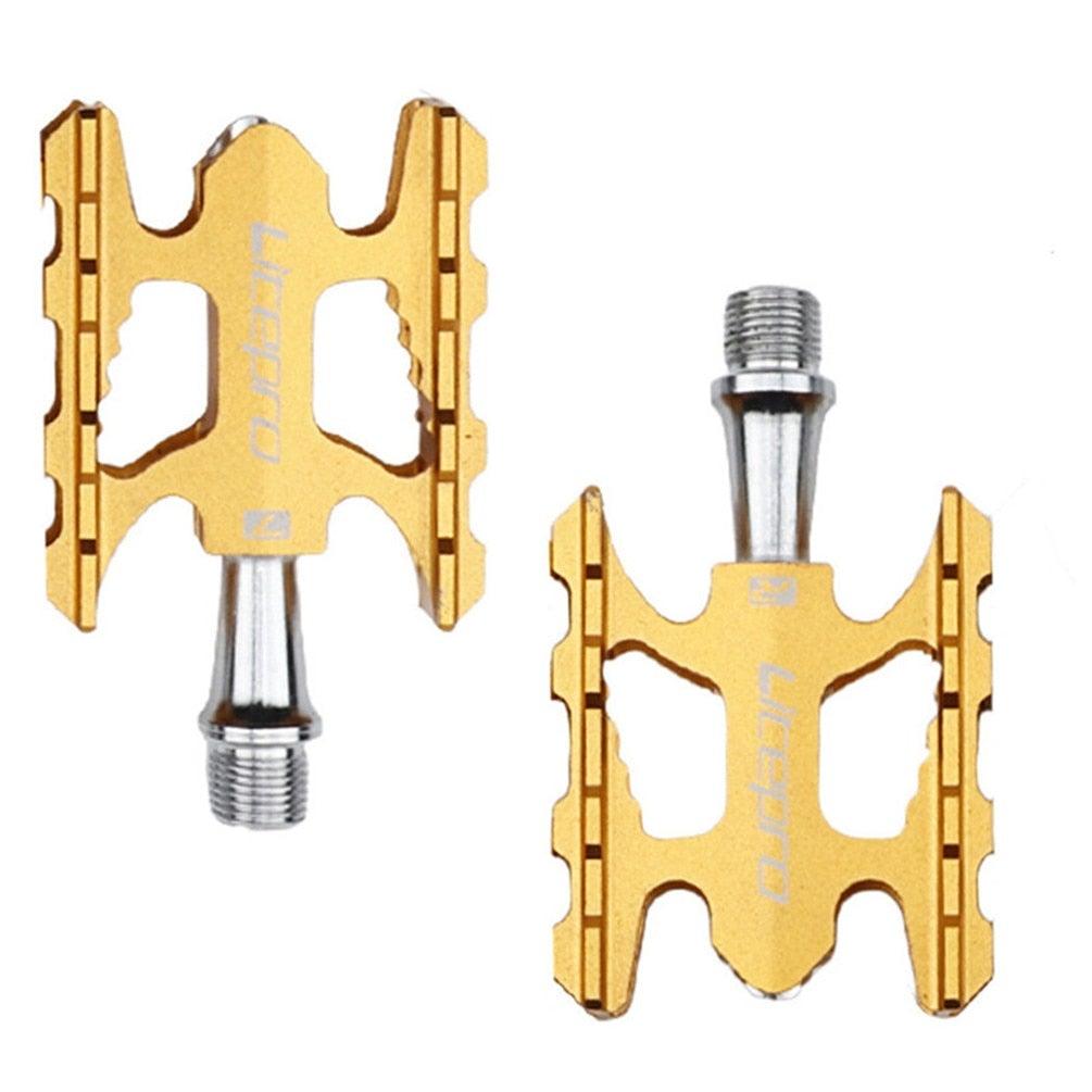 Folding Bike Pedal Sealed Bearing Aluminum Alloy Non-slip Road Bike Universal Bicycle Pedal For Universal Bikes Mountain Bike Pedals Pedals Ultra Light Aluminum Alloy Platform Pedals Sealed Bearing Non-Slip Bicycle Pedal For Road Bike Stevvex