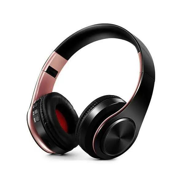 Folding Bluetooth White Blue Wireless Stereo Headphones Headset Mic Support Comfortable Earmuffs Modern Simple Design Stevvex