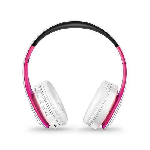 Folding Bluetooth White Blue Wireless Stereo Headphones Headset Mic Support Comfortable Earmuffs Modern Simple Design Stevvex