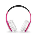 Folding Bluetooth White Blue Wireless Stereo Headphones Headset Mic Support Comfortable Earmuffs Modern Simple Design Stevvex