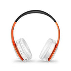 Folding Bluetooth White Blue Wireless Stereo Headphones Headset Mic Support Comfortable Earmuffs Modern Simple Design Stevvex
