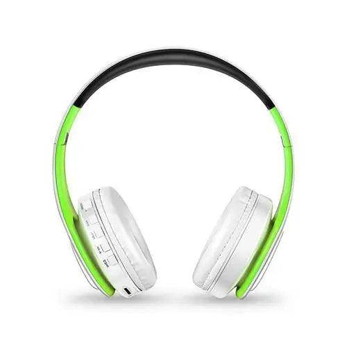 Folding Bluetooth White Blue Wireless Stereo Headphones Headset Mic Support Comfortable Earmuffs Modern Simple Design Stevvex