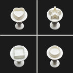 Fondant Cake Cookie Cutter Embossed Ejector Stamp Plunger Mold Kitchen Baking Cake Decorating Tools  Heart Shaped Cookie Mold Hand Press Cookie Dessert Cutter Pastry Decoration Tool Mooncake Maker Stevvex