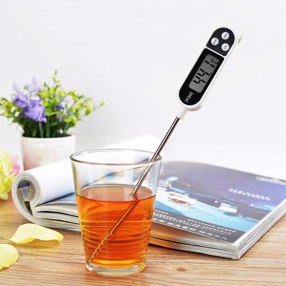 Food BBQ Testing Thermometer Kitchen Cooking Food Digital Probe Meat Thermometer Digital Instant Read Thermometer Cooking Candy Food Thermometer With Long Probe Backlight & Calibration Ultra Fast Electronic Thermometer Cooking Test Gauge Kitchen tools Stevvex