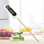 Food BBQ Testing Thermometer Kitchen Cooking Food Digital Probe Meat Thermometer Digital Instant Read Thermometer Cooking Candy Food Thermometer With Long Probe Backlight & Calibration Ultra Fast Electronic Thermometer Cooking Test Gauge Kitchen tools Stevvex