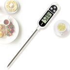 Food BBQ Testing Thermometer Kitchen Cooking Food Digital Probe Meat Thermometer Digital Instant Read Thermometer Cooking Candy Food Thermometer With Long Probe Backlight & Calibration Ultra Fast Electronic Thermometer Cooking Test Gauge Kitchen tools Stevvex