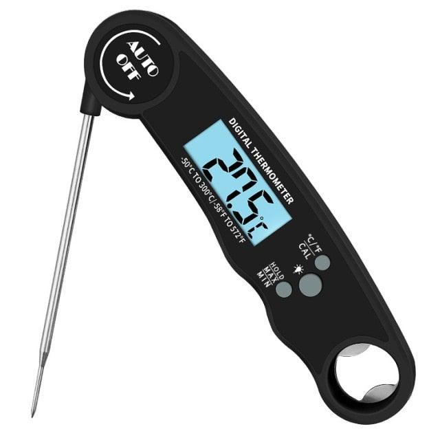 Food Digital Kitchen Thermometer For Meat Water Milk Waterproof Kitchen Cooking Food Thermometer with Probe Backlight & Calibration Best Quick Grill Meat Thermometer For Grilling BBQ Smoker Chefs Cooking Probe Waterproof Electronic Probe Kitchen Tools Stevvex
