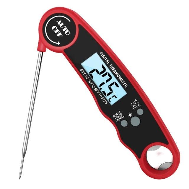 Food Digital Kitchen Thermometer For Meat Water Milk Waterproof Kitchen Cooking Food Thermometer with Probe Backlight & Calibration Best Quick Grill Meat Thermometer For Grilling BBQ Smoker Chefs Cooking Probe Waterproof Electronic Probe Kitchen Tools Stevvex