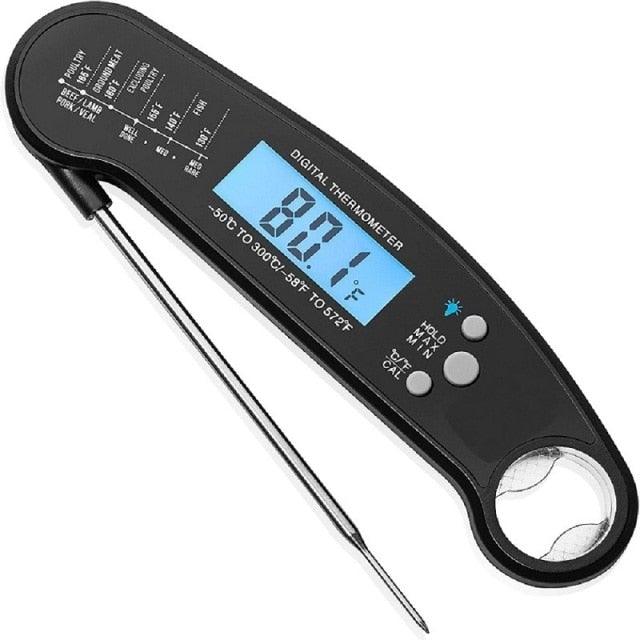 Food Kitchen Digital Meat Thermometer Waterproof Kitchen Food Cooking Thermometer with Backlight LCD Best Super Fast Electric Meat Thermometer Probe for BBQ Grilling Baking  BBQ Waterproof Kitchen Cooking Tools Stevvex