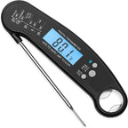 Food Kitchen Thermometer For Barbecue Grill Thermometer Waterproof Instant Read Meat Thermometer Waterproof Ultra Fast Digital Cooking Thermometer With Backlight & Calibration Food Thermometer For Kitchen BBQ Grill Smoker Oil Fry Kitchen Cooking Tools Stevvex