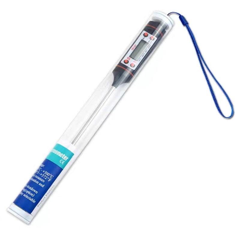 Food Thermometer For BBQ Meat Cake Candy Fry Grill Dinning Household Cooking Thermometer Digital Meat Thermometer with Long Probe Instant Read Food Cooking Thermometer For Grilling BBQ Smoker Grill Kitchen Oil Candy Oven Tools Stevvex