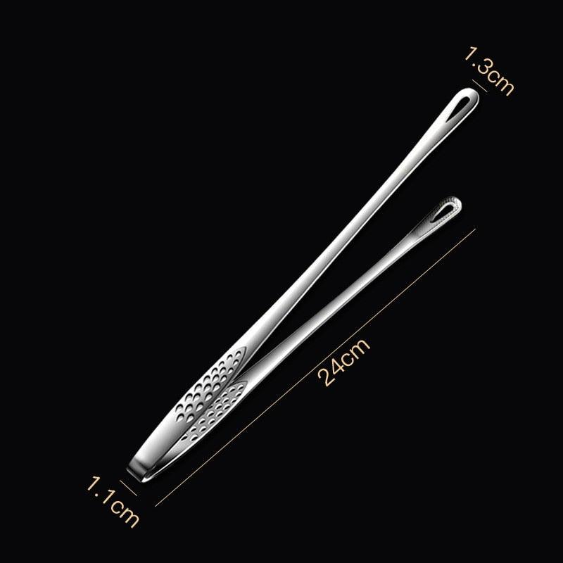Food Tongs Stainless Steel Barbecue Tongs Meat Salad Steak Food Serving Tongs Tweezers Long BBQ Cooking Tongs Kitchen Utensils Stainless Steel Kitchen BBQ Tongs Stevvex