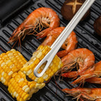 Food Tongs Stainless Steel Barbecue Tongs Meat Salad Steak Food Serving Tongs Tweezers Long BBQ Cooking Tongs Kitchen Utensils Stainless Steel Kitchen BBQ Tongs Stevvex