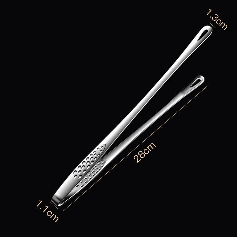 Food Tongs Stainless Steel Barbecue Tongs Meat Salad Steak Food Serving Tongs Tweezers Long BBQ Cooking Tongs Kitchen Utensils Stainless Steel Kitchen BBQ Tongs Stevvex