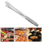 Food Tongs Stainless Steel Barbecue Tongs Meat Salad Steak Food Serving Tongs Tweezers Long BBQ Cooking Tongs Kitchen Utensils Stainless Steel Kitchen BBQ Tongs Stevvex