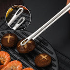 Food Tongs Stainless Steel Barbecue Tongs Meat Salad Steak Food Serving Tongs Tweezers Long BBQ Cooking Tongs Kitchen Utensils Stainless Steel Kitchen BBQ Tongs Stevvex