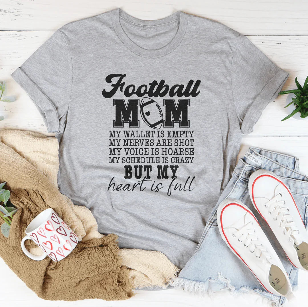 Football Mom My Wallet Is Empty Tee Peachy Sunday