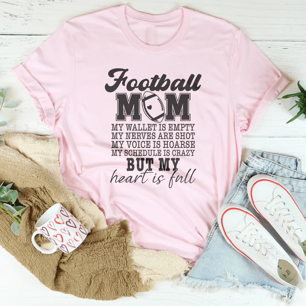 Football Mom My Wallet Is Empty Tee Peachy Sunday