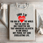 For God So Loved The World Sweatshirt Peachy Sunday