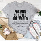For God So Loved The World Tee Peachy Sunday