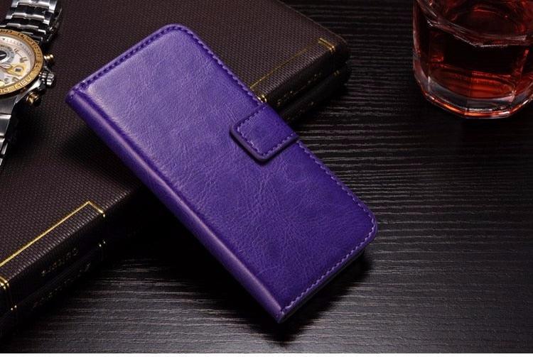 For iPhone X Case Cover for iPhone 8 7 6 6S Plus 5 5S 5SE Luxury PU Leather Flip Wallet Phone Cases Black Simple Card Holder With Magnetic Button Flip Leather Cover Stevvex