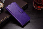 For iPhone X Case Cover for iPhone 8 7 6 6S Plus 5 5S 5SE Luxury PU Leather Flip Wallet Phone Cases Black Simple Card Holder With Magnetic Button Flip Leather Cover Stevvex